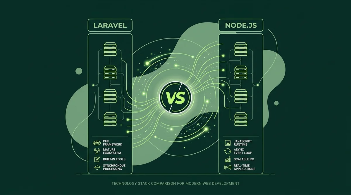 Laravel vs Node.js technology stack comparison